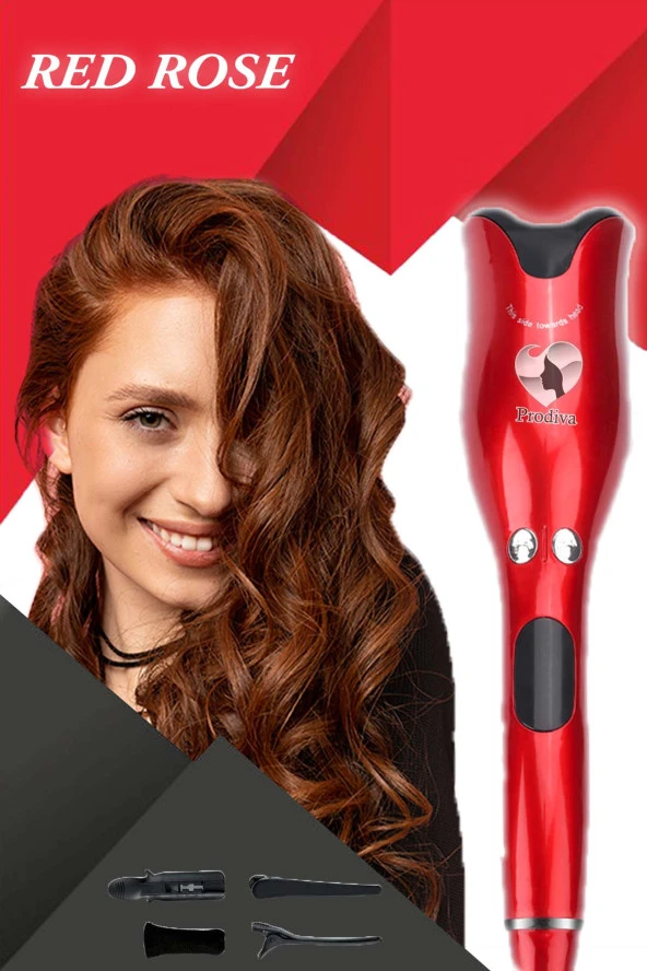 Prodiva Red Rose Otomatik Saç Kıvırma Maşası - Lale Maşa - 5