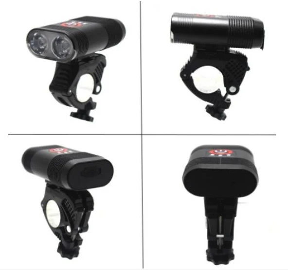 FORTE GT 6052 Bisiklet Ön Işık 800 Lümen Lityum Pilli Usb Şarjlı Yüksek Güçlü Far - 3