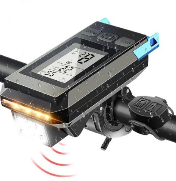 Forte GT 6145 Bisiklet 450 Lümen Ön Işık Ve Km Saati Wıreless Kablosuz Mavi ürün görseli