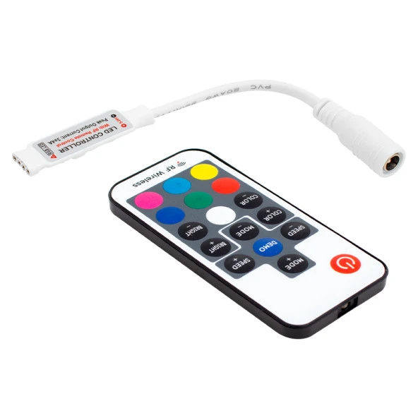 LED RGB KONTROL DEVRESİ 12 VOLT RF KÜÇÜK MODÜLLÜ UZAK MESAFE ALGILAMALI (44DEX34)