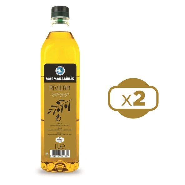 Marmarabirlik Riviera Zeytinyağı 1 lt Pet Şişe 2 li - Resim 2