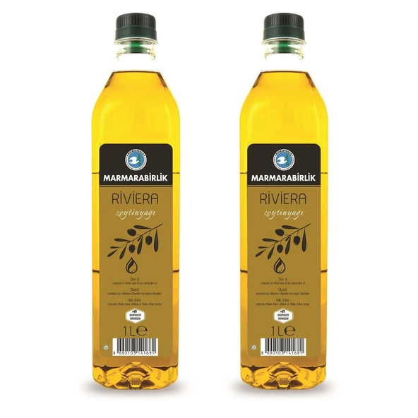Marmarabirlik Riviera Zeytinyağı 1 lt Pet Şişe 2 li ürün görseli