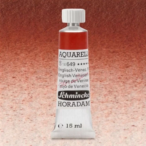 Schmincke Horadam Aquarell Tube 15ml Seri 1 English-Venetian Red 649