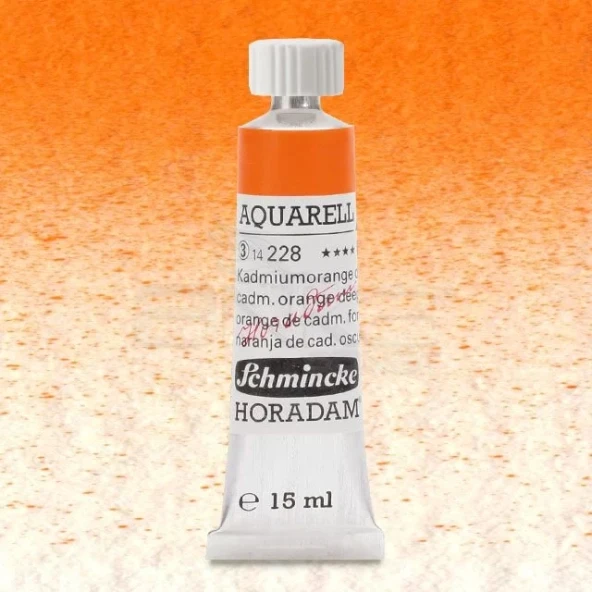 Schmincke Horadam Aquarell Tube 15ml Seri 3 Cadmium Orange Deep 228