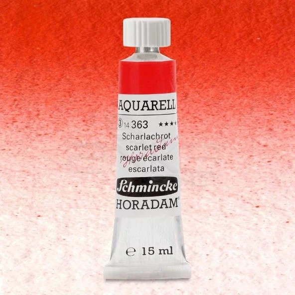 Schmincke Horadam Aquarell Tube 15ml Seri 3 Scarlet Red 363