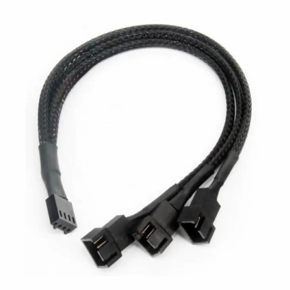 1 to 3 Çoğaltıcı 25cm Fan Uzatma Kablosu Y Tip 4 Pin 3 Pin Bilgisayar Kasa Anakart Ekran Kartı - 3