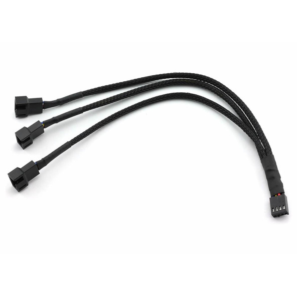 1 to 3 Çoğaltıcı 25cm Fan Uzatma Kablosu Y Tip 4 Pin 3 Pin Bilgisayar Kasa Anakart Ekran Kartı - 7