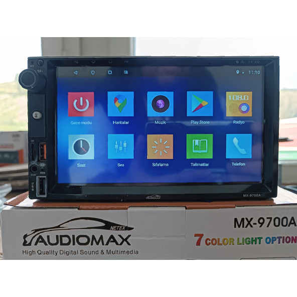Audiomax MX-9700 Aşağı Yukarı Ayarlanan Android 12 Sürüm Ekranlı Teyp 2/32gb