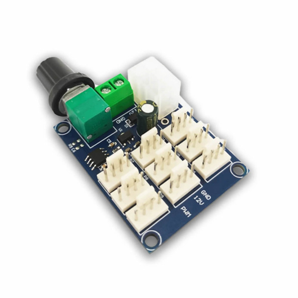 9 Kanal Dc 12V Pwm Fan Hız Kontrol Kartı Klemens Atx Besleme Soket Pot Kontrol Bilgisayar Pc Cpu - 3
