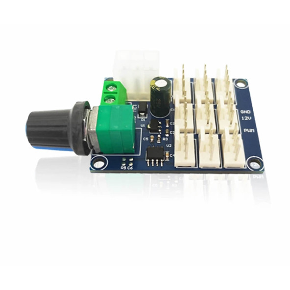 9 Kanal Dc 12V Pwm Fan Hız Kontrol Kartı Klemens Atx Besleme Soket Pot Kontrol Bilgisayar Pc Cpu - 4