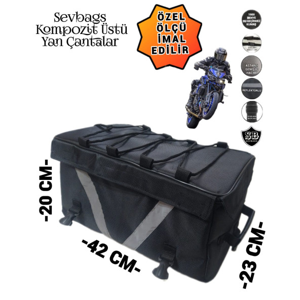 Sevbags Motorsiklet Kompozit Üstü Yan Çantalar Sağ Sol İki Adet - 2