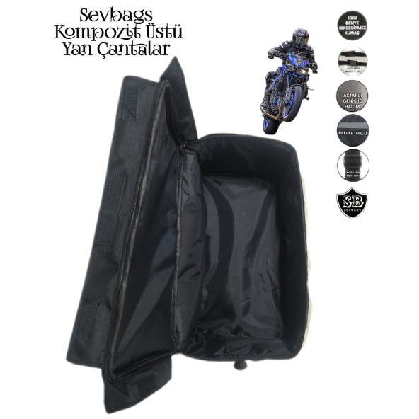 Sevbags Motorsiklet Kompozit Üstü Yan Çantalar Sağ Sol İki Adet - 4