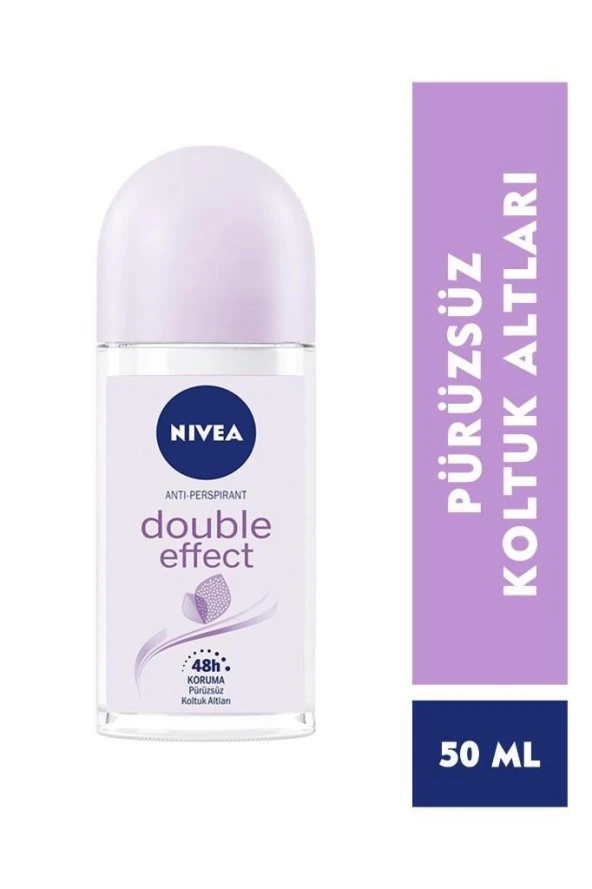 Nivea Double Effect Mor Düşler Roll-On Deodorant 50Ml Kadın