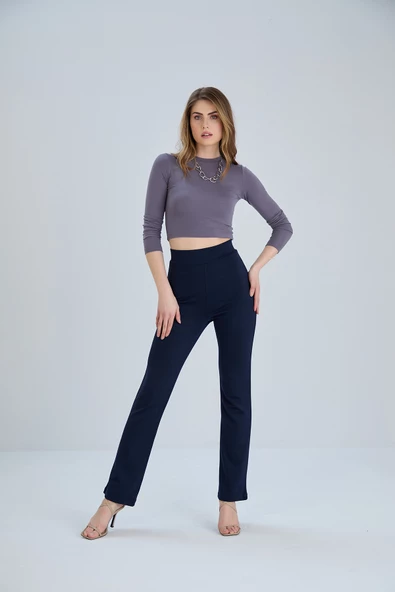 Günlük Toparlyıcı Boru Paça Yürüyüş Pantolonu İnceltici Sıkılaşltırıcı - 9