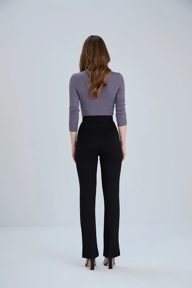 Günlük Toparlyıcı Boru Paça Yürüyüş Pantolonu İnceltici Sıkılaşltırıcı - 4