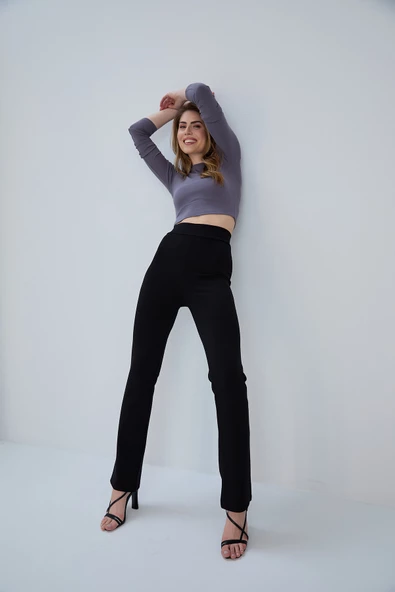 Günlük Toparlyıcı Boru Paça Yürüyüş Pantolonu İnceltici Sıkılaşltırıcı - 8