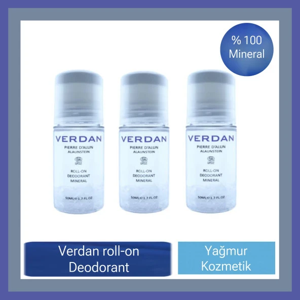 Verdan Doğal Rol-ON 100 G. Doğal Kristal 3LÜ SET