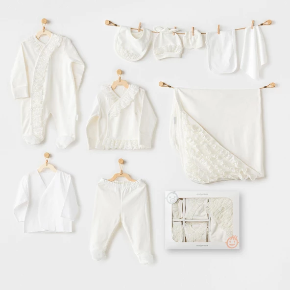 Kız Bebek Hastane Çıkışı 10 Parça Newborn Set AC25311