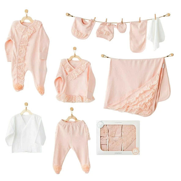 Kız Bebek Hastane Çıkışı 10 Parça Newborn Set AC25311 - 2