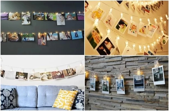 10'lu Led Işıklı Fotoğraf Mandalları - 4