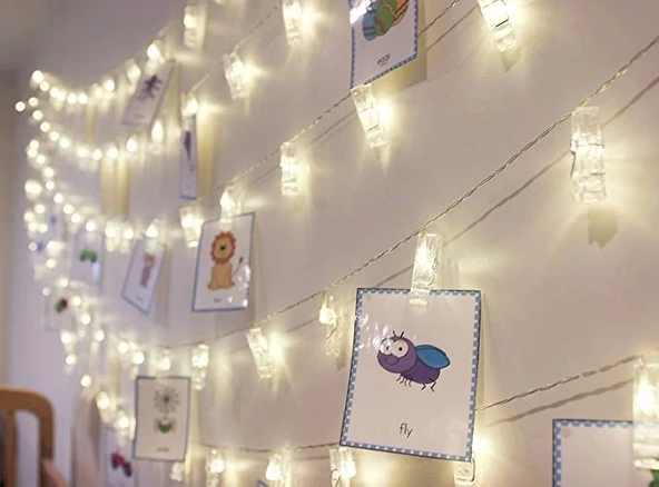 10'lu Led Işıklı Fotoğraf Mandalları - 5