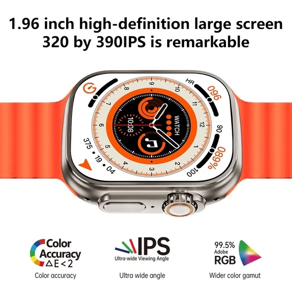 Ws28 Ultra 49mm Siri Tansiyon Ateş Nabız Ölçer Akıllı Saat - 2
