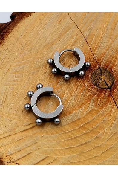 316 L Çelik Gümüş Renk Halka  Küpe ürün görseli 1