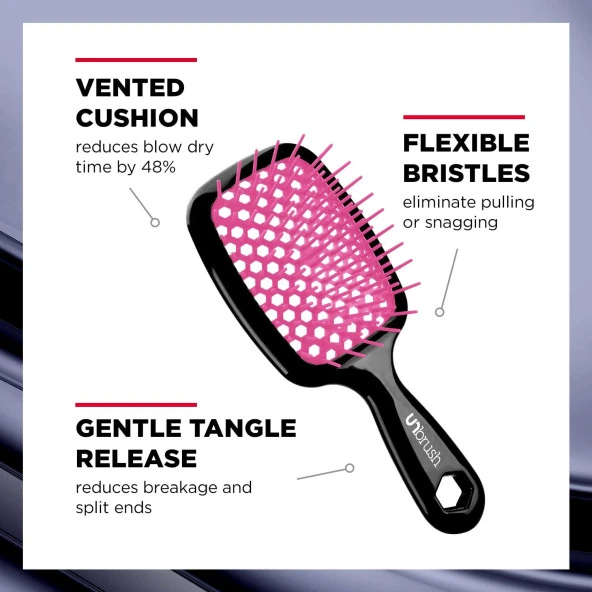 Valkyrie Unbrush DuoFlex Islak Kuru Saç Fırçası - %100 Orjinal Kiraz Çiçeği - 5