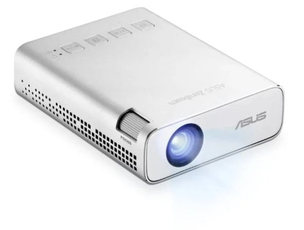 ASUS ZENBEAM E1R MINI 200 LED LUMEN WVGA 854X480 DAHILI BATARYA POWER BANK USB TYPE-A HDMI TASINABILIR LED PROJEKSIYON