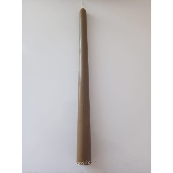 qosrix Kahverengi Şamdan Mumu 1. Kalite Doğal Kokulu Uzun Çubuk Konik Mum 1 Adet - Resim 3