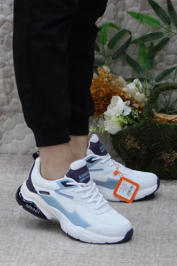 Kinetix Valentı W Beyaz Mavi Orijinal Ürün Sneaker Kadın Spor Ayakkabı