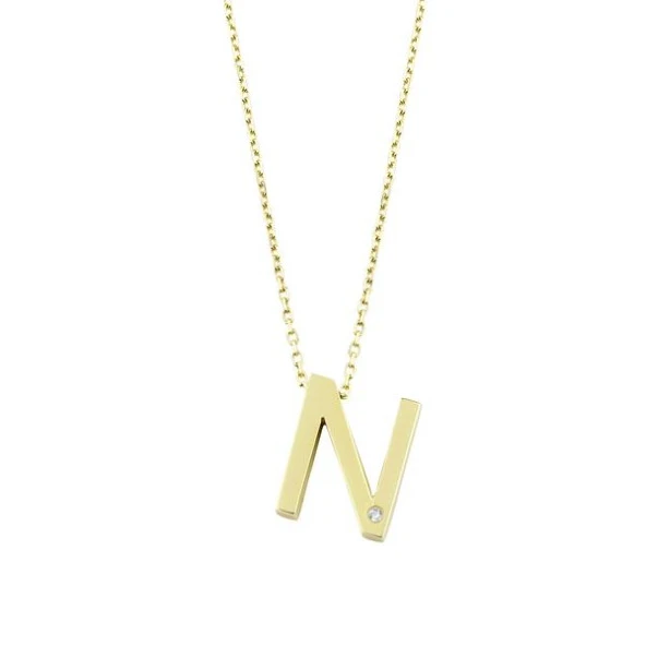 Altın N Harf Kolye 2,85 Gram
