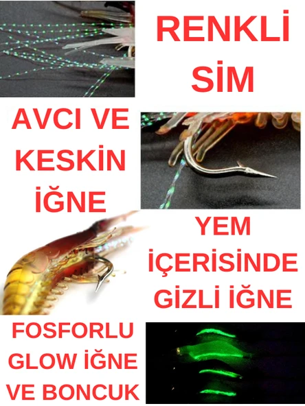 Eagenset Fosforlu Glow Silikon Karides Yapay Yem Turuncu - 7