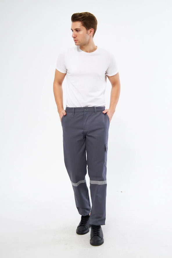 İş Pantolonu 7/7 Gabardin %100 Pamuk Kargo Cepli Kışlık - Resim 2