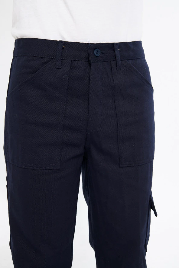İş Pantolonu 7/7 Gabardin %100 Pamuk Reflektörlü Kargo Cepli - 6