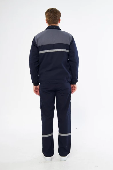 Mervem İş Takımı 7/7 Gabardin Kapitoneli Reflektörlü - 4