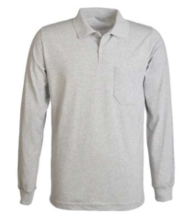 Sweat t-shırt Polo Yaka Kışlık Uzun Kol - Resim 2