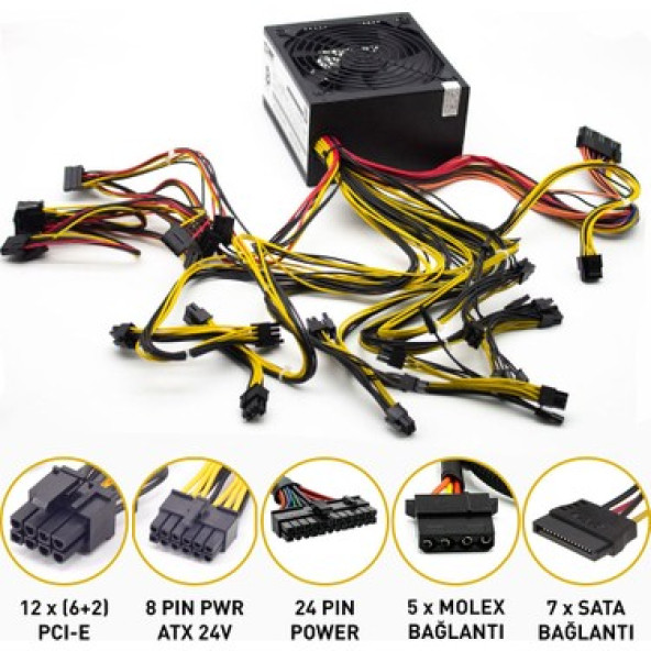 Tgc 1300W BTC-1320 90+ Gold Mining Power  Güç Kaynağı 2.EL