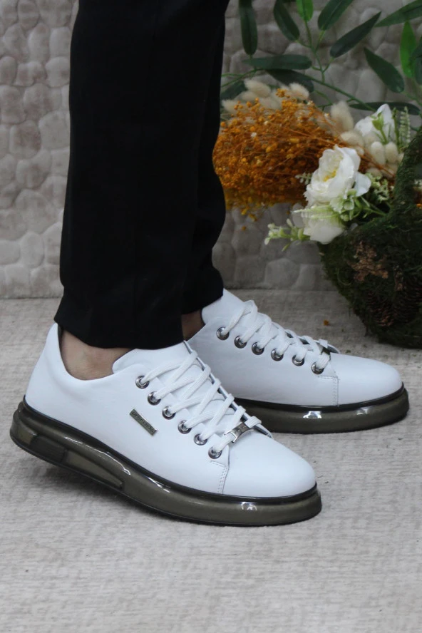 Pierre Cardin 62112 Beyaz Orijinal Ürün Hakiki Deri Sneaker Erkek Ayakkabı