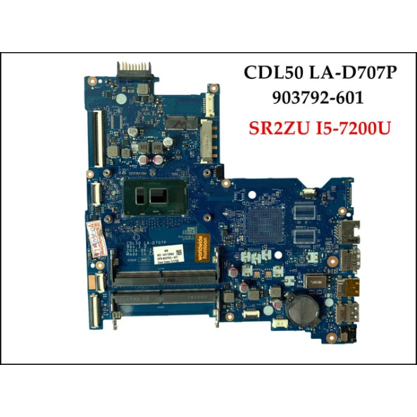 HP 15-AY CDL50 LA-D707P Anakart i5 7200U 2GB Ekran Kartlı LA-D707P 2.EL ÜRÜN