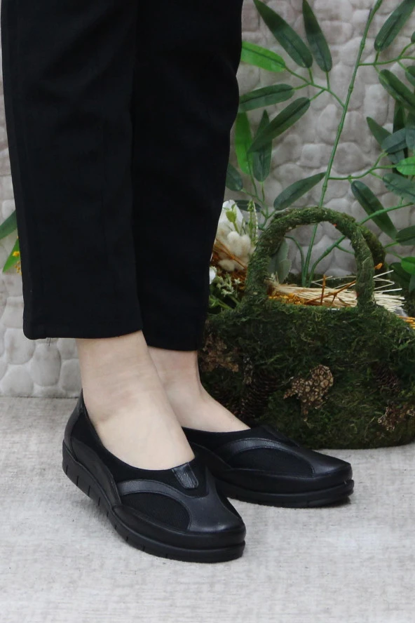 Polaris 105006 Siyah 5 Nokta Orijinal Ürün Hakiki Deri Kadın Ayakkabı - Resim 2