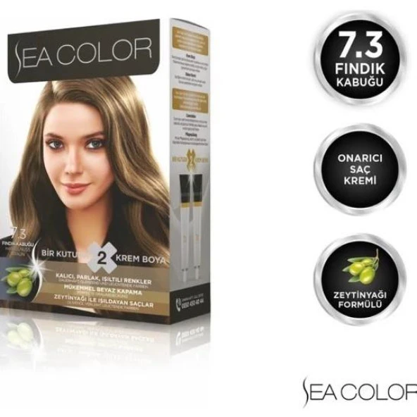 Sea Color Saç Boyası Set 7.3 Fındık Kabuğu