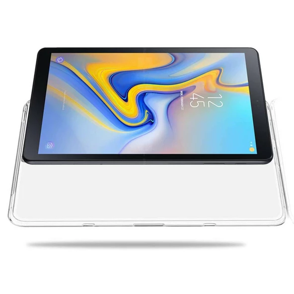 Samsung Galaxy Tab A T590 10.5" Kılıf Şeffaf Silikon Arka Kapak - 4