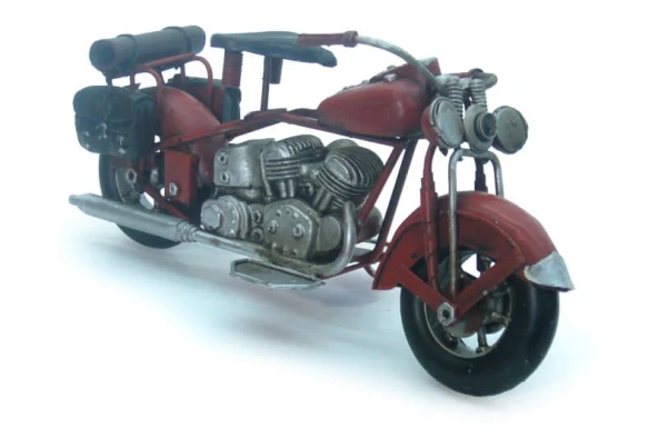 Vintage Tasarım Dekoratif Metal Motosiklet