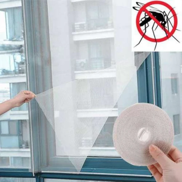 Pencere Cam Sineklik-beyaz ( 150 Cm X 100 Cm)+5m Bant