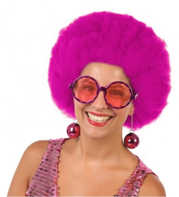 Pembe Renk Disko Toplu Küpeli Parlak Yılbaşı Parti Gözlüğü (4401)