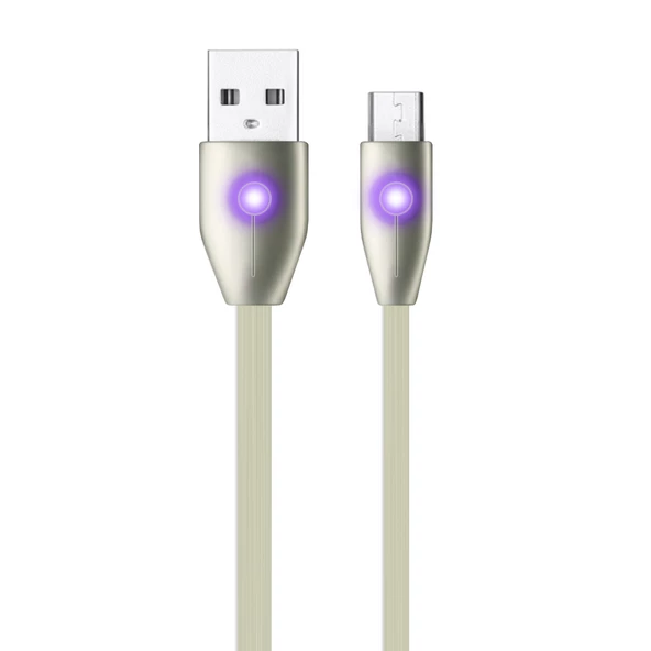 LinkTech K484 Micro USB Yassı Işıklı 1.2mt Şarj ve Data Kablosu - 2