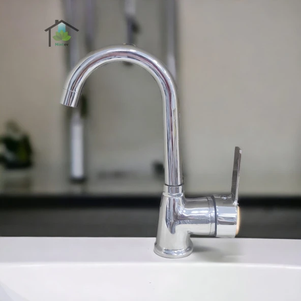 Krom Baston Borulu Komple Set Yerli Üretim Mutfak Evye Lavabo Banyo Bataryası - 2