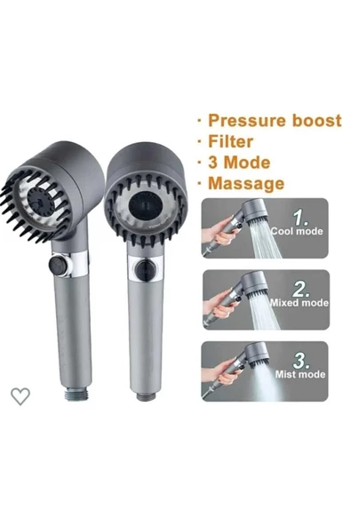 Masajlı, Filtreli 3 Fonksiyonlu El Duşu , Handshower, Massage Handshower - 2