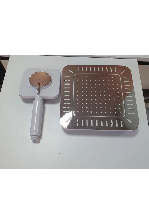 Beyazsu Krom Defne Labirent Desenli Şık Tepe Yağmurlama Duş Seti Robotu Lüx Ikili Duş Banyo Set - 5
